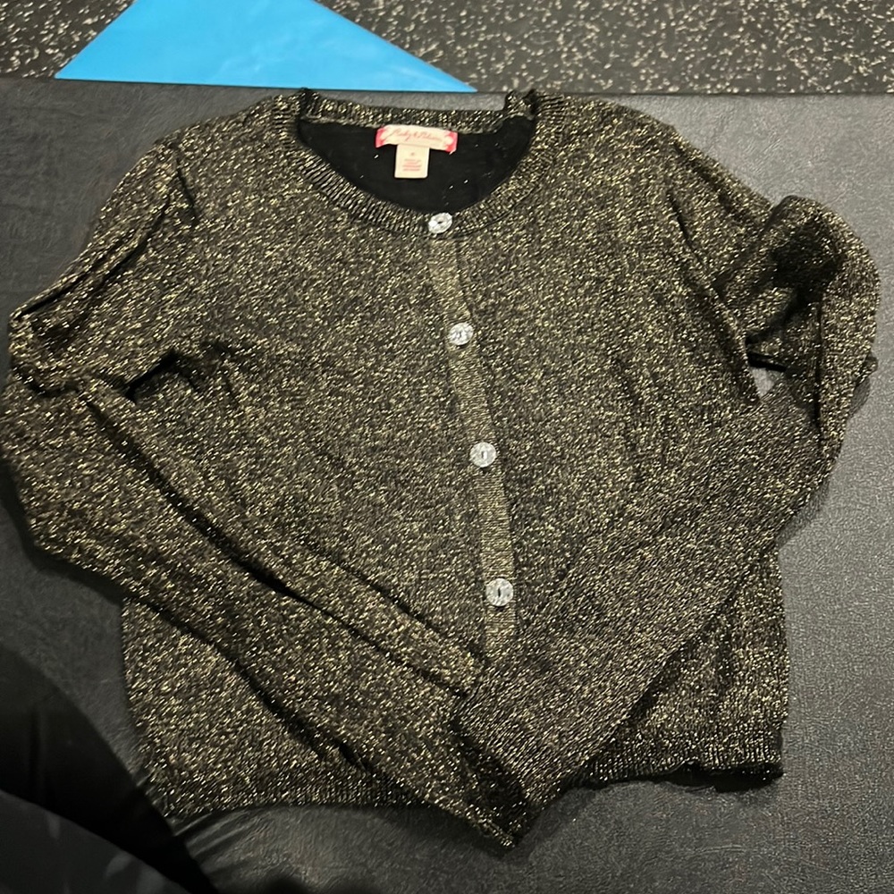 Black with gold glitter cardigan